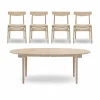 Carl Hansen & Søn CH338 matbord + CH23 stol 4-pack - Vitoljad ek-natur