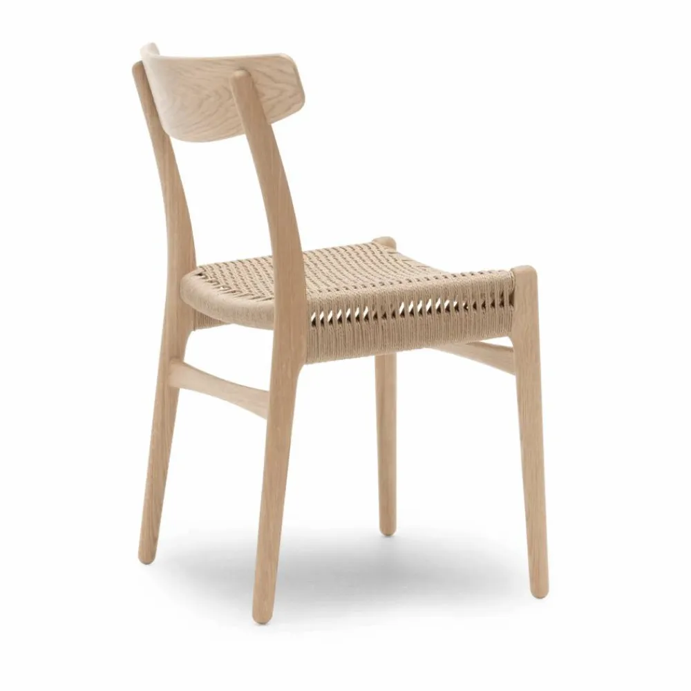 Carl Hansen & Søn CH23 stol Vitoljad ek-naturflätad