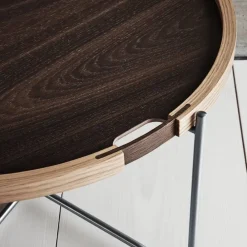 Carl Hansen & Søn CH417 Tray brickbord rostfritt stål Rökoljad ek