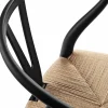 Carl Hansen & Søn CH24 Y-stol Soft naturflätad sits Black S9000-N
