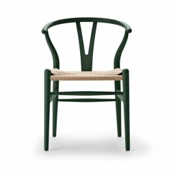 Sale Carl Hansen & Søn CH24 Y-stol Soft naturflätad sits Green S8010-G10Y