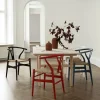 Best Carl Hansen & Søn CH24 Y-stol Soft naturflätad sits Red S4550-Y80R