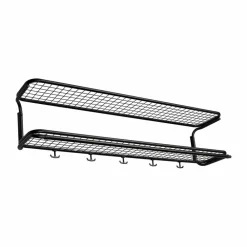 Clearance Essem Design Classic 650 hatthylla Svart/svart 2 plan 120 cm