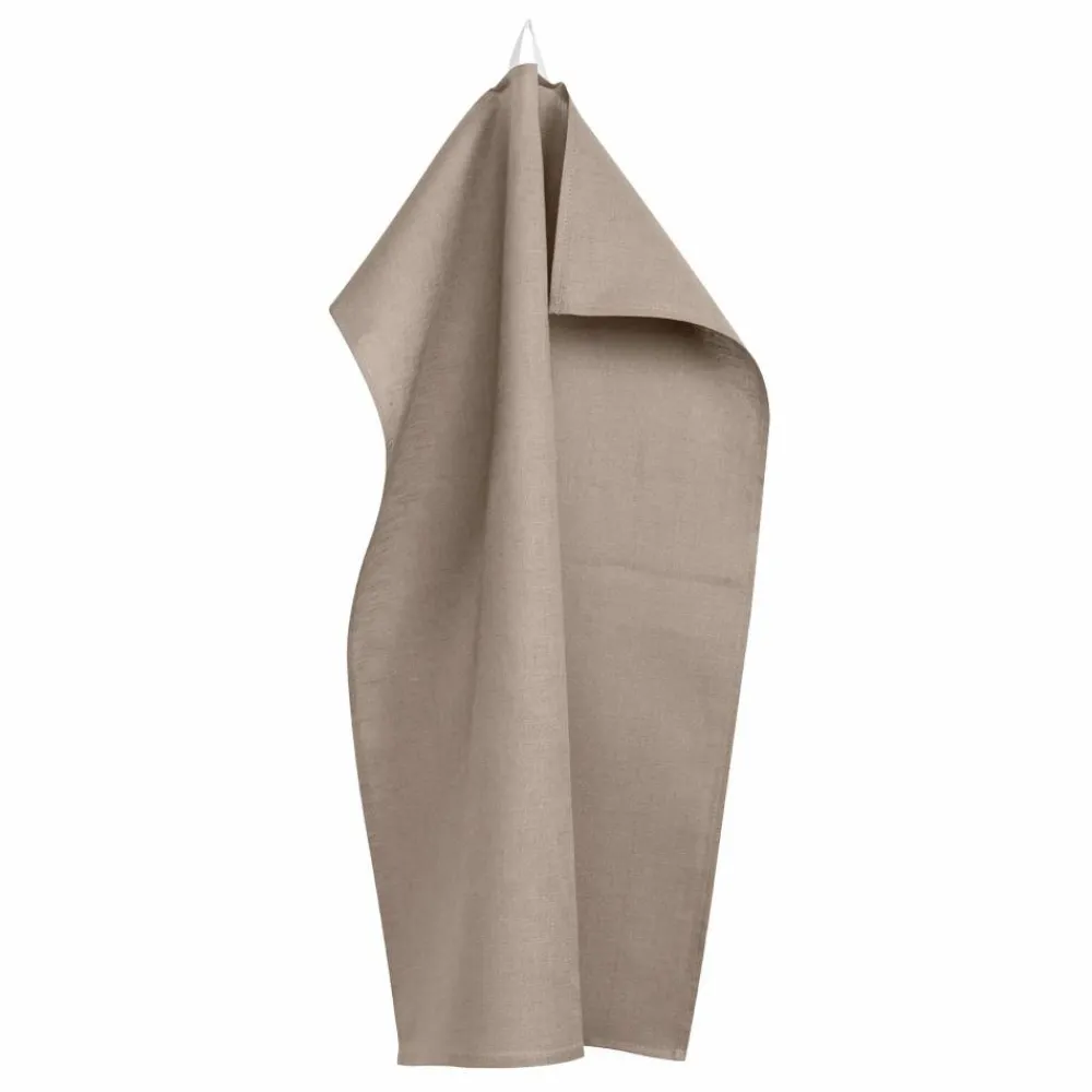 Scandi Living Clean kökshandduk i linne 47x70 cm 2-pack sand