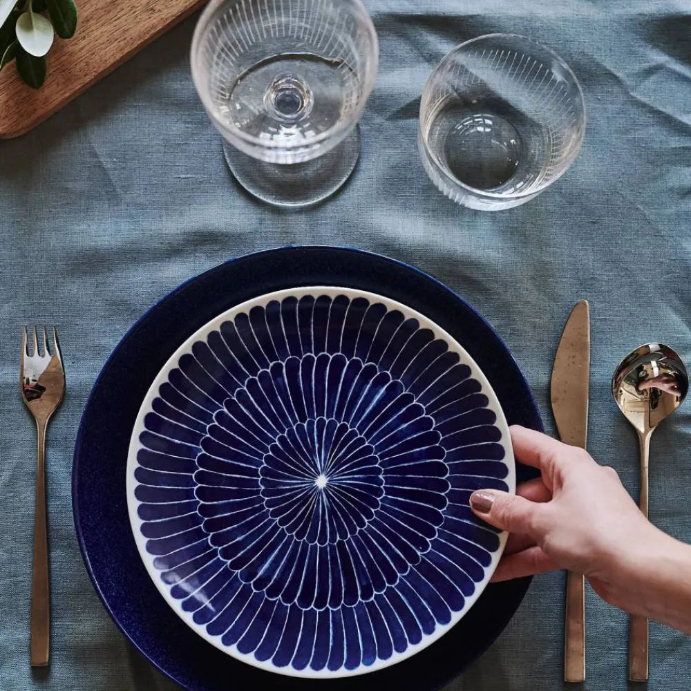 Scandi Living Clean linneduk 145x250 cm smokey blue