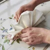Best Scandi Living Clean linneservetter 45x45 cm 4-pack white