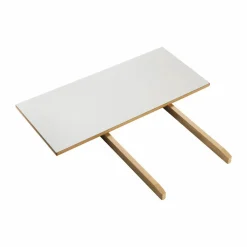 FDB Møbler C35L iläggsskiva 82x37 cm Light grey linoleum-oak nature waterbased laquer