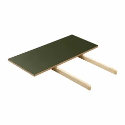 FDB Møbler C35L iläggsskiva 82x37 cm Olive linoleum-oak nature waterbased laquer