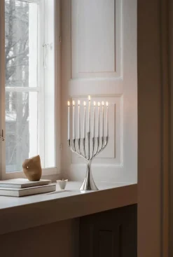 Clearance Georg Jensen Cobra menora nioarmad ljusstake Rostfritt stål