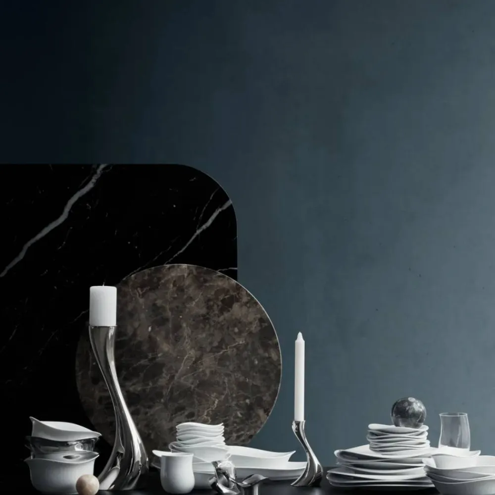 Georg Jensen Cobra värmeljusstake 2-pack rostfritt stål