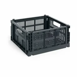 HAY Colour Crate M Square 29 5x29 5 cm Charcoal