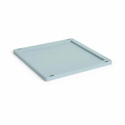 HAY Colour Crate Square/Cube lock plastic medium Dusty blue