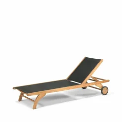 Fritz Hansen Columbus solsäng tyg sun texture black teak