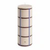 HAY Column Candle blockljus medium 20 cm Off white-bordeaux-blue-silver