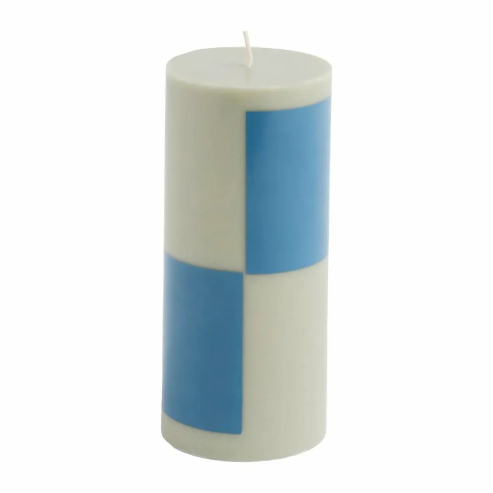 Clearance HAY Column Candle blockljus small 15 cm Grey-blue