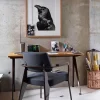 Clearance Vitra Compas Direction skrivbord Oiled oak-Deep black