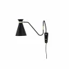 Outlet Warm Nordic Cone vägglampa black noir mässingdetaljer