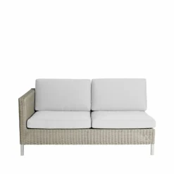Online Cane-line Connect modulsoffa 2-sits taupe höger vita dynor