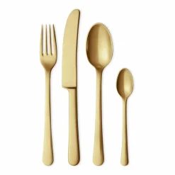 Georg Jensen Copenhagen gåvoset bestick 4 delar Matt guld