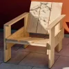 Discount HAY Crate loungestol lackad furu Natural