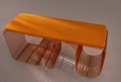 Outlet AYTM Curva sittbänk 100 cm Amber