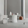 Kristina Dam Studio Curved sittpuff Läder light brown