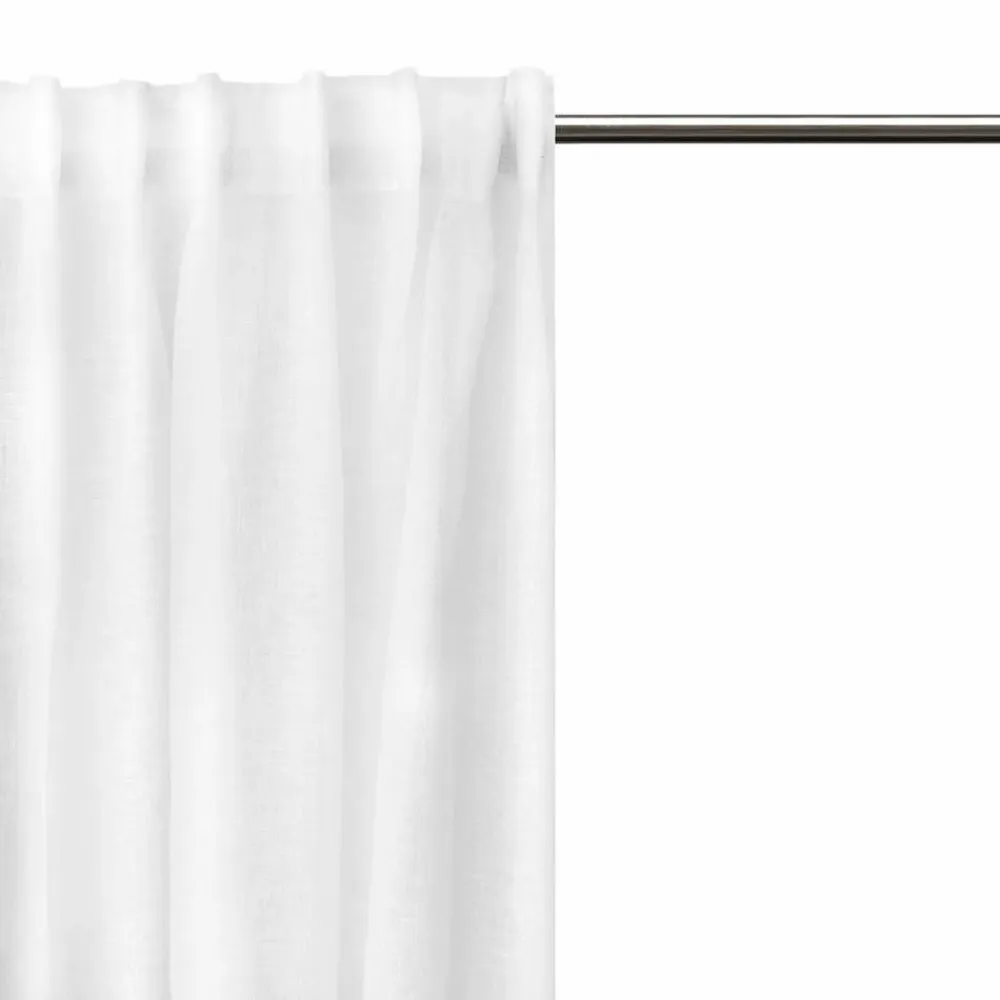 Hot Himla Dalsland gardin med veckband och kanal optical white