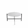 OX Denmarq Deck soffbord marmor vit svart stativ