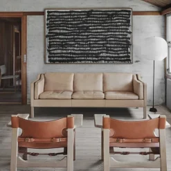 Barn Fredericia Furniture Den spanske stol fåtölj Läder cognac-oljad ek