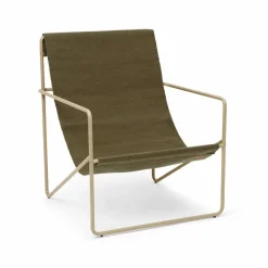 Sale Ferm Living Desert lounge chair olive cashemere stativ