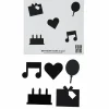 Discount Design Letters Happy Birthday icons Svart