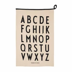 Best Design Letters Premium classic kökshandduk 50x70cm ABC-svart
