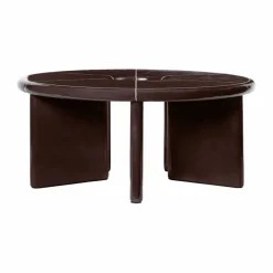 Ferm Living Deya soffbord Ø80x32 cm Chestnut brown