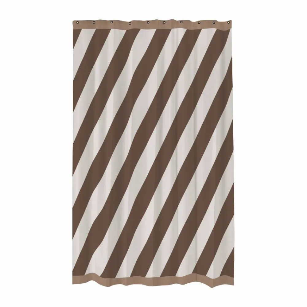 Online Mette Ditmer Diagonal duschdraperi 150x200 cm Chocolate