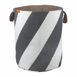 New Mette Ditmer Diagonal tvättkorg Ø40x50 cm Dark grey-off-white