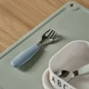 New Scandi Living Dine bestickset silikon 3 delar Green-blue