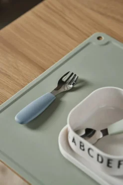 New Scandi Living Dine bestickset silikon 3 delar Green-blue