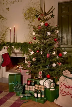 Clearance Lexington Dog sleigh ekologisk bomull julhänge Multi