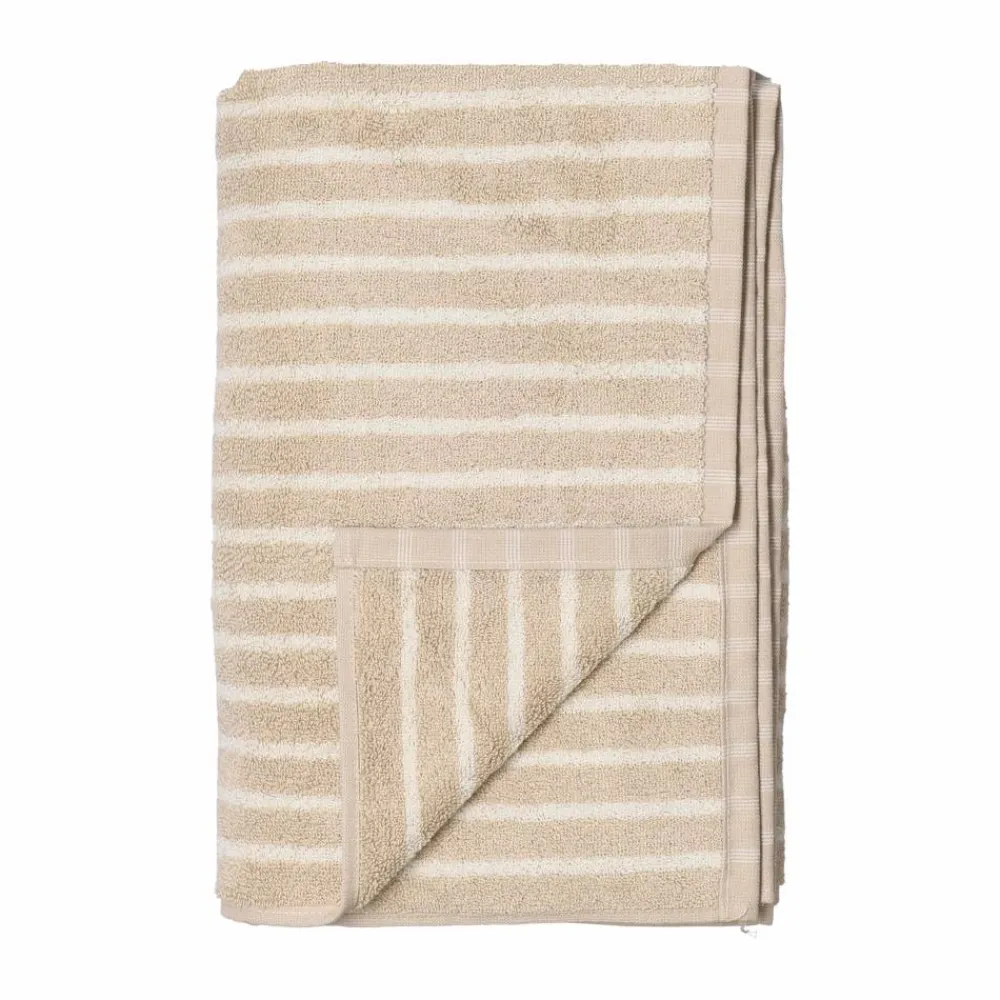 Scandi Living Drift handduk 50x70 cm Beige-vit
