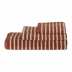 New Scandi Living Drift handduk 30x50 cm Brun-vit