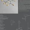 New 101 Copenhagen Drop Chandelier takkrona mini Mässing