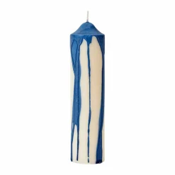 Ferm Living Dryp blockljus Deep Blue 20 cm
