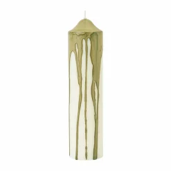 Best Ferm Living Dryp blockljus Olive Green 20 cm