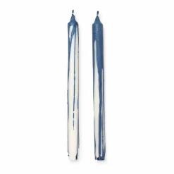 Outlet Ferm Living Dryp stearinljus 2-pack Deep Blue