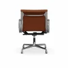 Vitra EA132 Aluminium Chair kontorsstol felt glides 97 cognac leather L50-polished