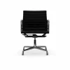 Vitra EA132 Aluminium Chair kontorsstol felt glides 66 nero black leather-polished