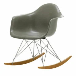 Vitra Eames fiberglass armchair RAR gungstol lönnmedar Raw umber-Chrome
