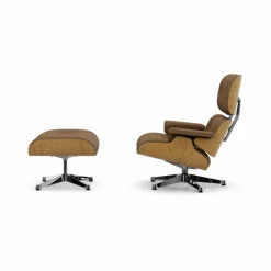 Vitra Eames Lounge Chair & Ottoman new dimensions 75 Camel-26 chestnut natural-pol. steel
