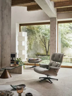 New Vitra Eames Lounge Chair & Ottoman new dimensions 66 Nero-28 cherry natural-pol. steel-black