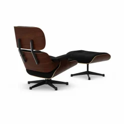 Discount Vitra Eames Lounge Chair & Ottoman new dimensions 66 Nero-32 walnut dark-pol. steel-black